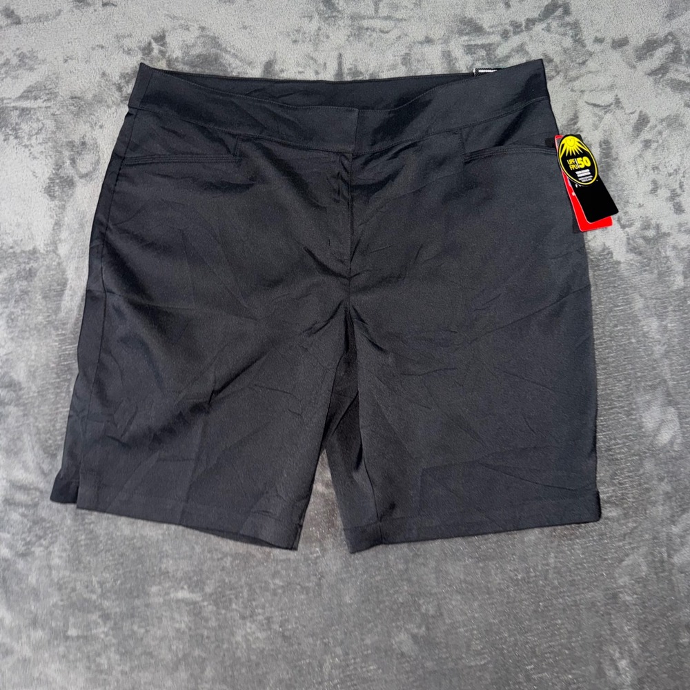 Women's 16 PGA TOUR Golf Shorts Black NWT Moisture Wicking Performance Stretch